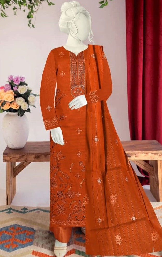 Malhar by Usama Arts – Design 03 | Embroidered Lawn Suit (Unstitched)