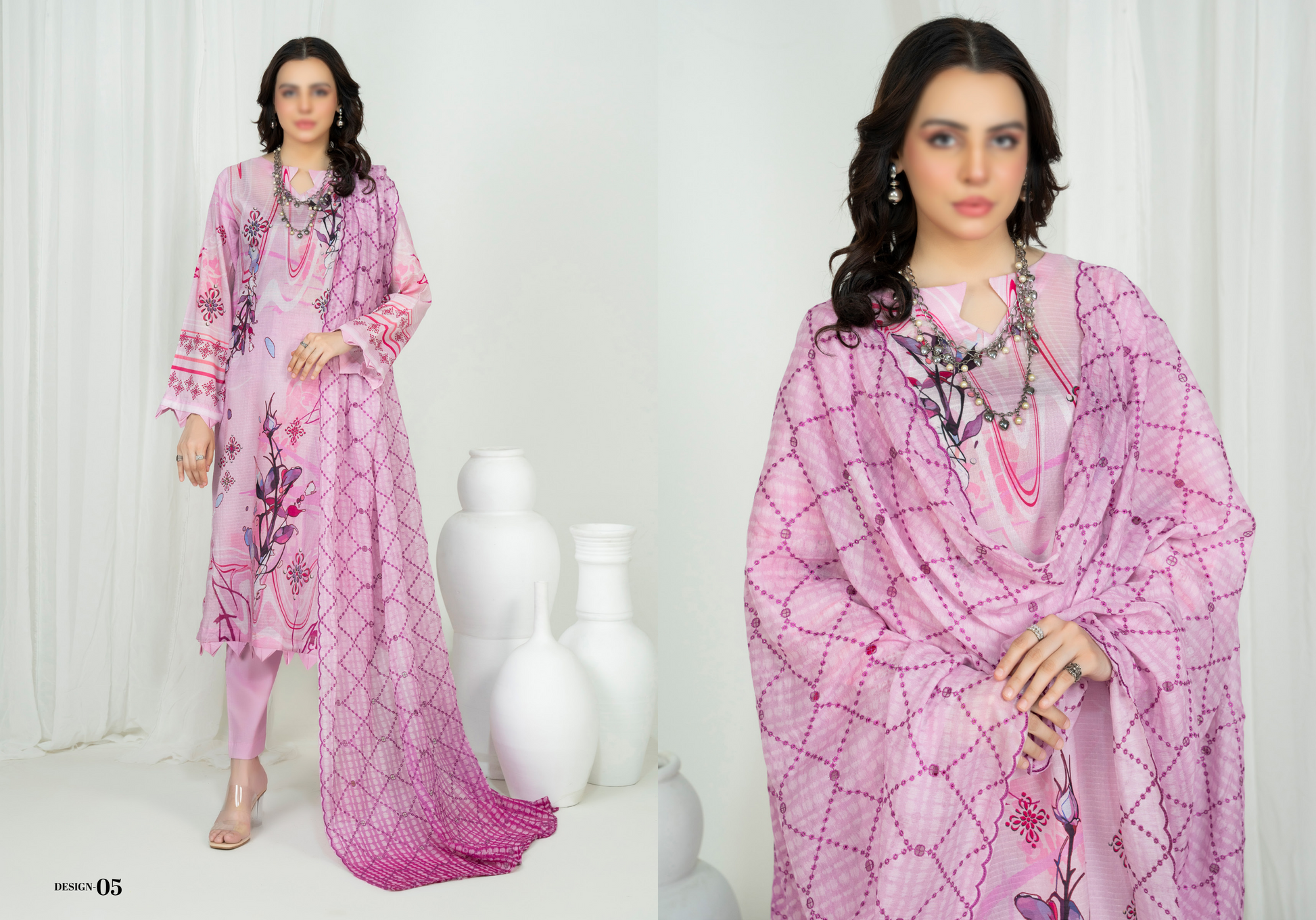EMBELLISH | Exclusive Digital Print Lawn Shirt with Diamond Embroided Dupatta
