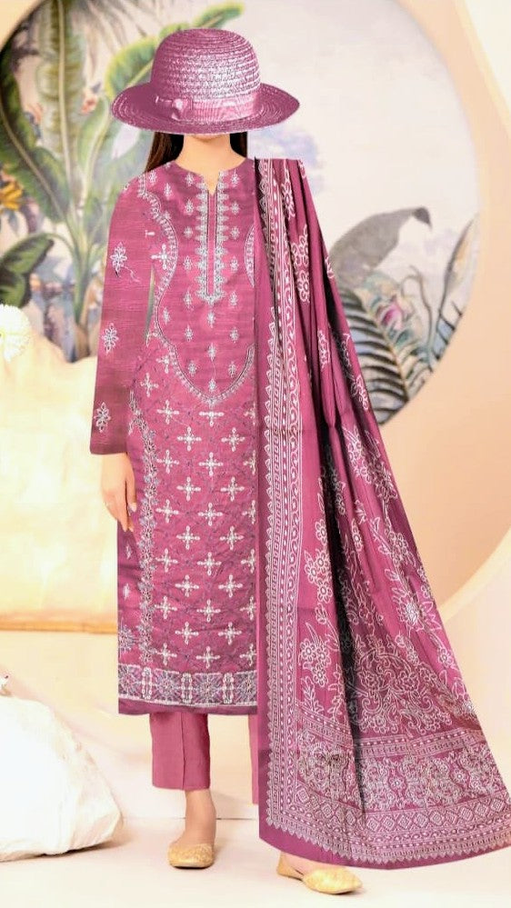 Malhar Chapter-02 | Design 08 | Char Dora Lawn Embroidered 3-Piece Suit