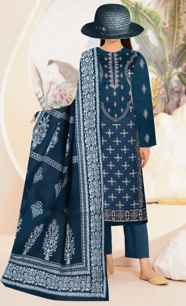 Malhar Chapter-02 | Design 10 | Char Dora Lawn Embroidered 3-Piece Suit