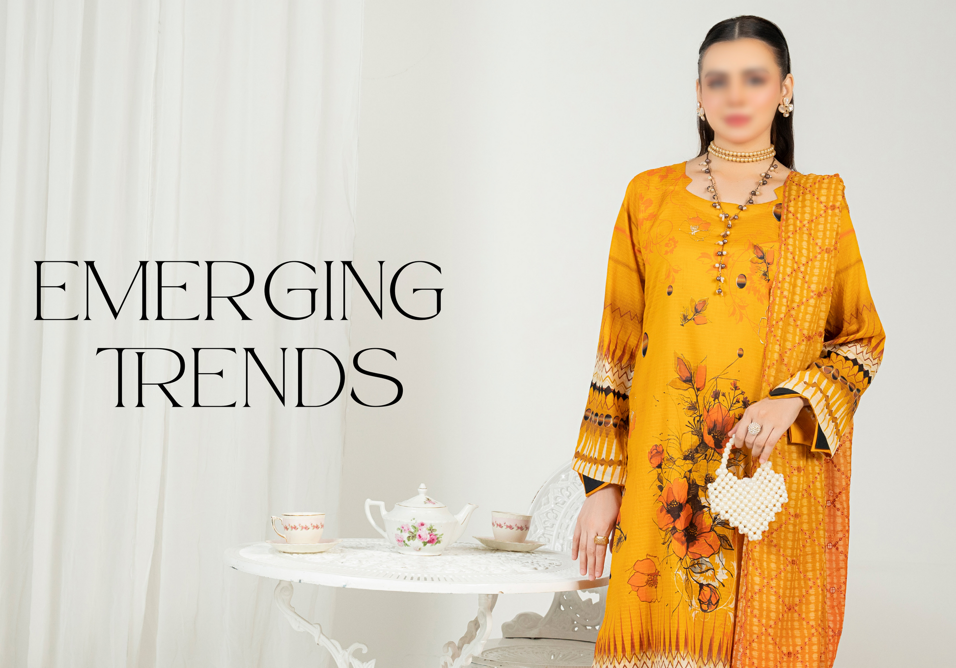 EMBELLISH | Exclusive Digital Print Lawn Shirt with Diamond Embroided Dupatta