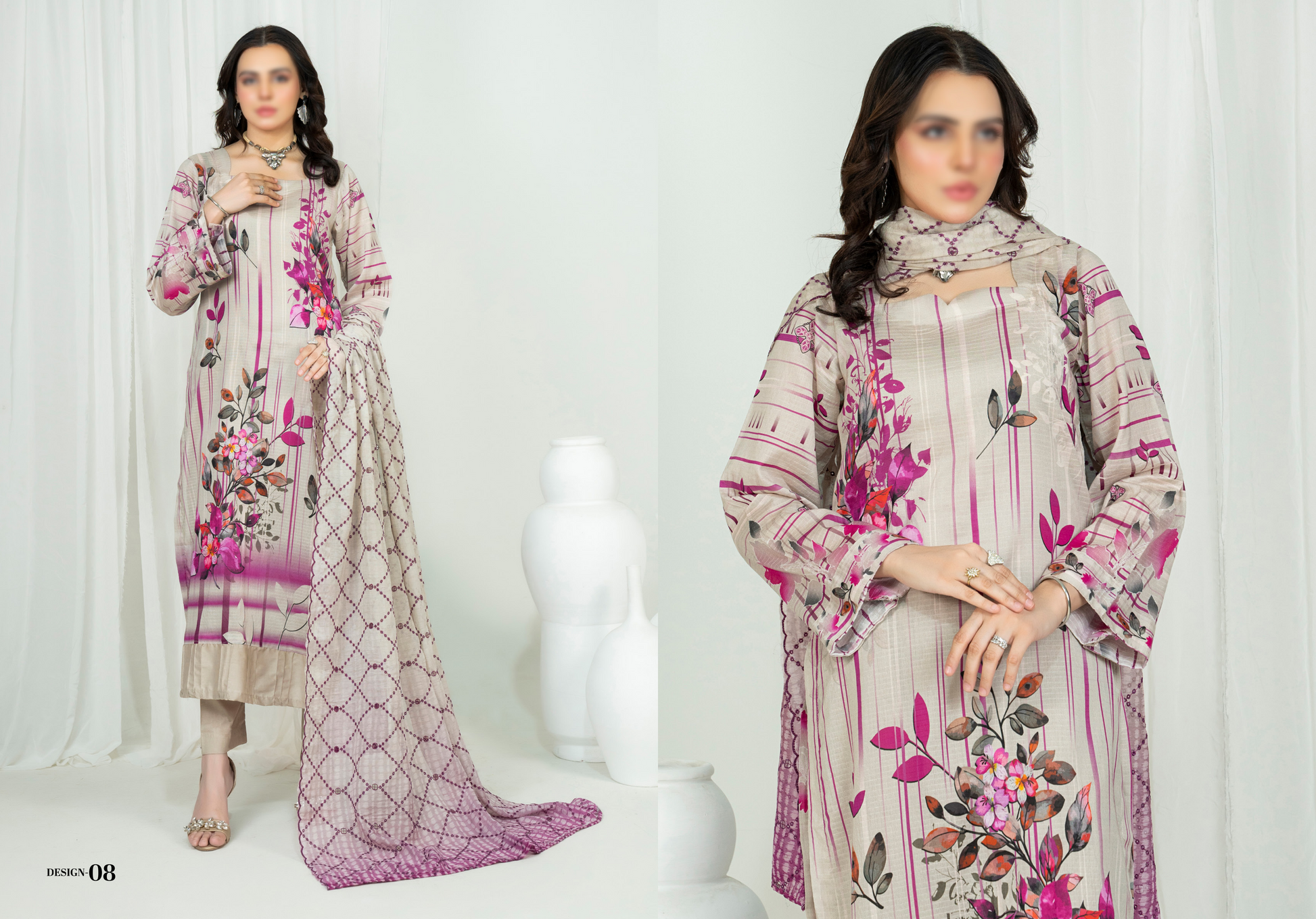 EMBELLISH | Exclusive Digital Print Lawn Shirt with Diamond Embroided Dupatta