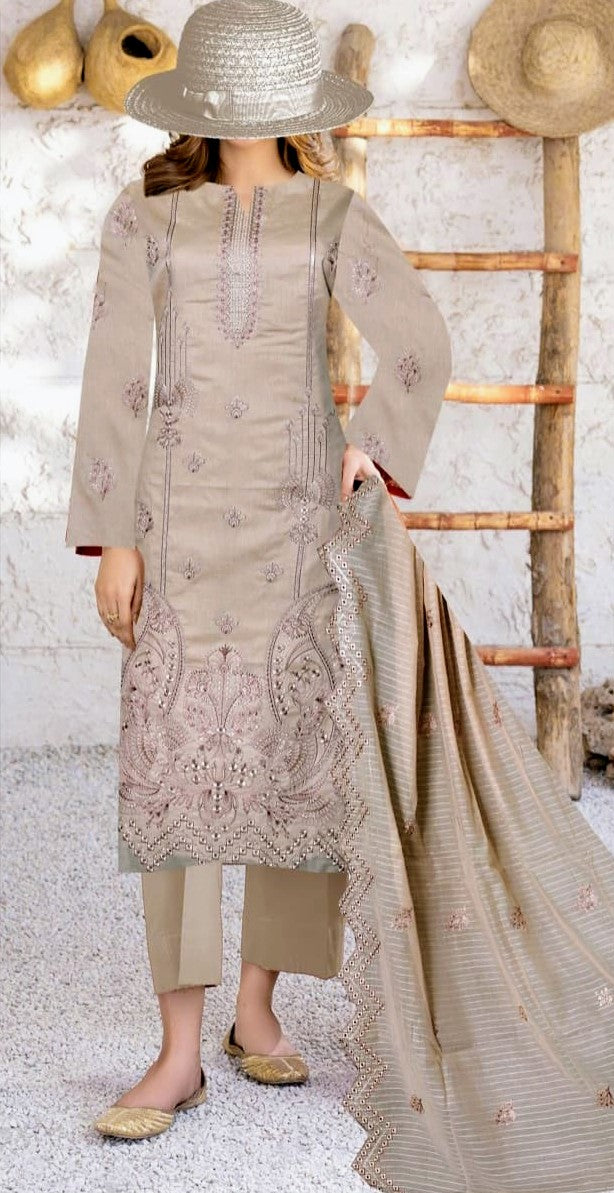 Malhar Chapter 03 - Design 03 | 3 Piece Embroidered Suit by Usama Arts