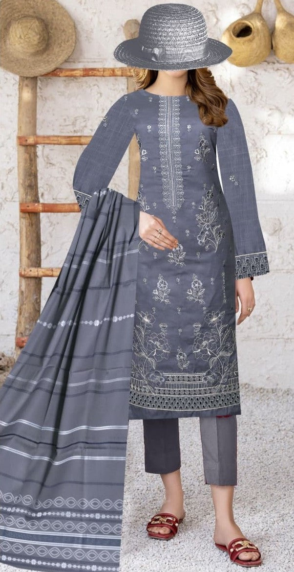 Malhar by Usama Arts – Design 05 (Chapter 05) | Cross Slub Lawn 3-Piece Suit