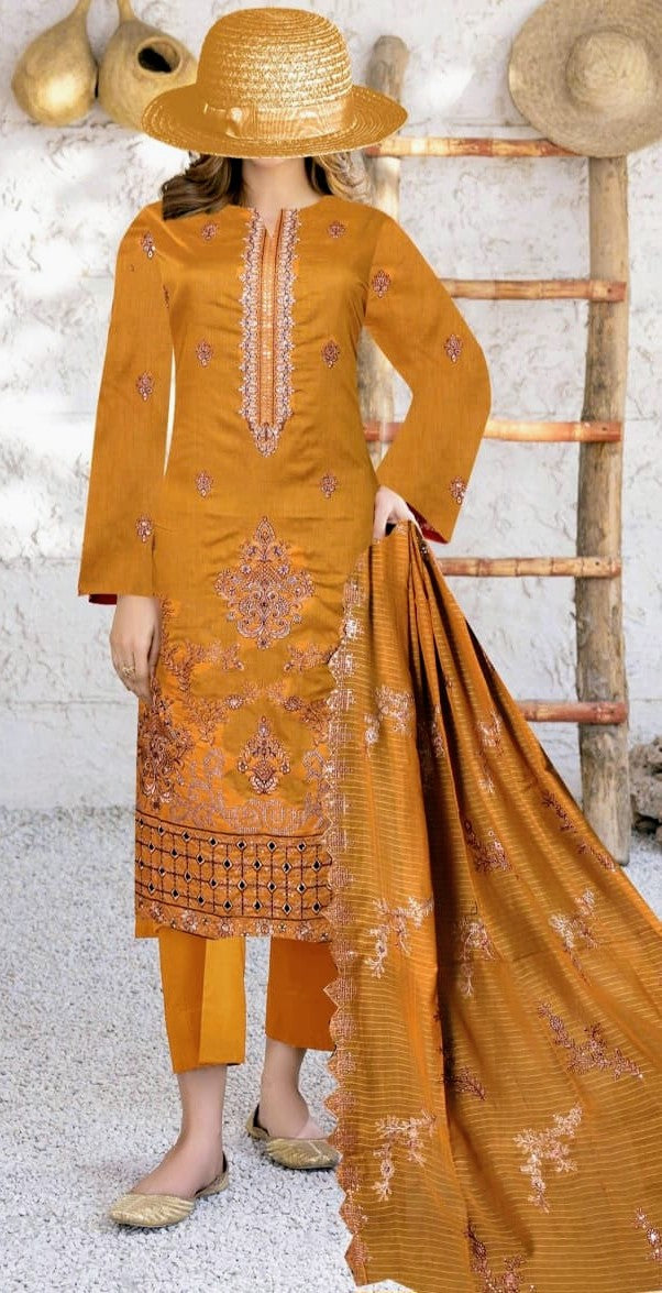 Malhar Chapter 03 - Design 05 | 3 Piece Embroidered Suit by Usama Arts