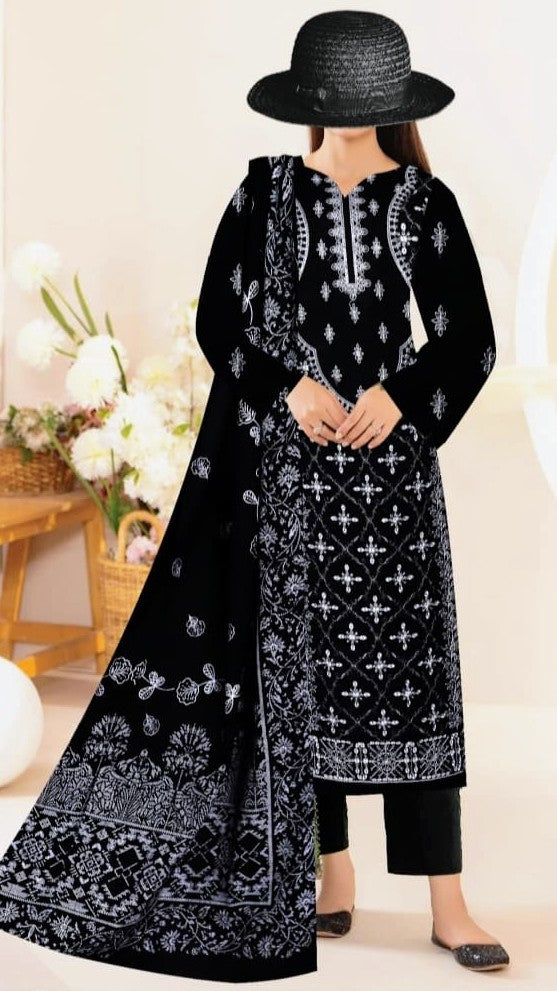 Malhar Chapter-02 | Design 05 | Char Dora Lawn Embroidered 3-Piece Suit