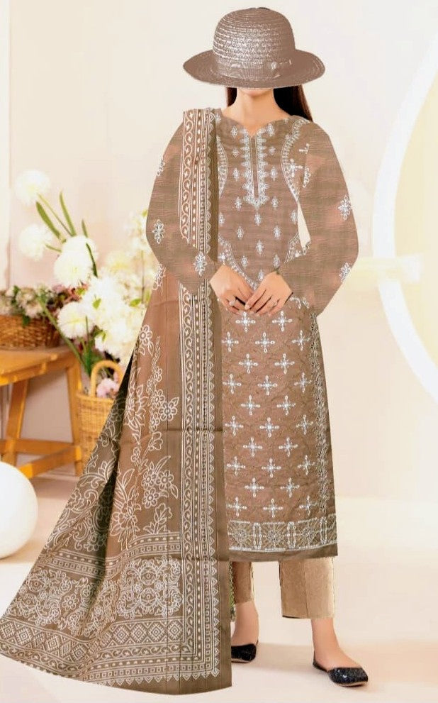 Malhar Chapter-02 | Design 06 | Char Dora Lawn Embroidered 3-Piece Suit