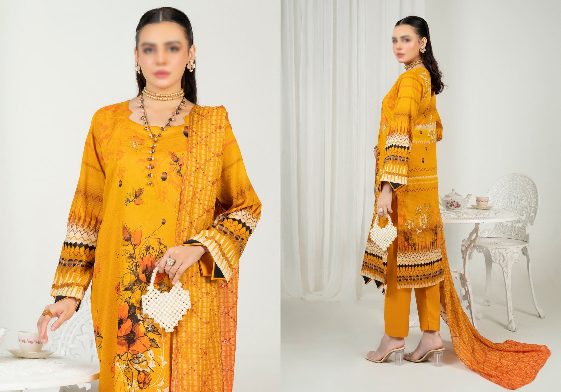 EMBELLISH | Exclusive Digital Print Lawn Shirt with Diamond Embroided Dupatta