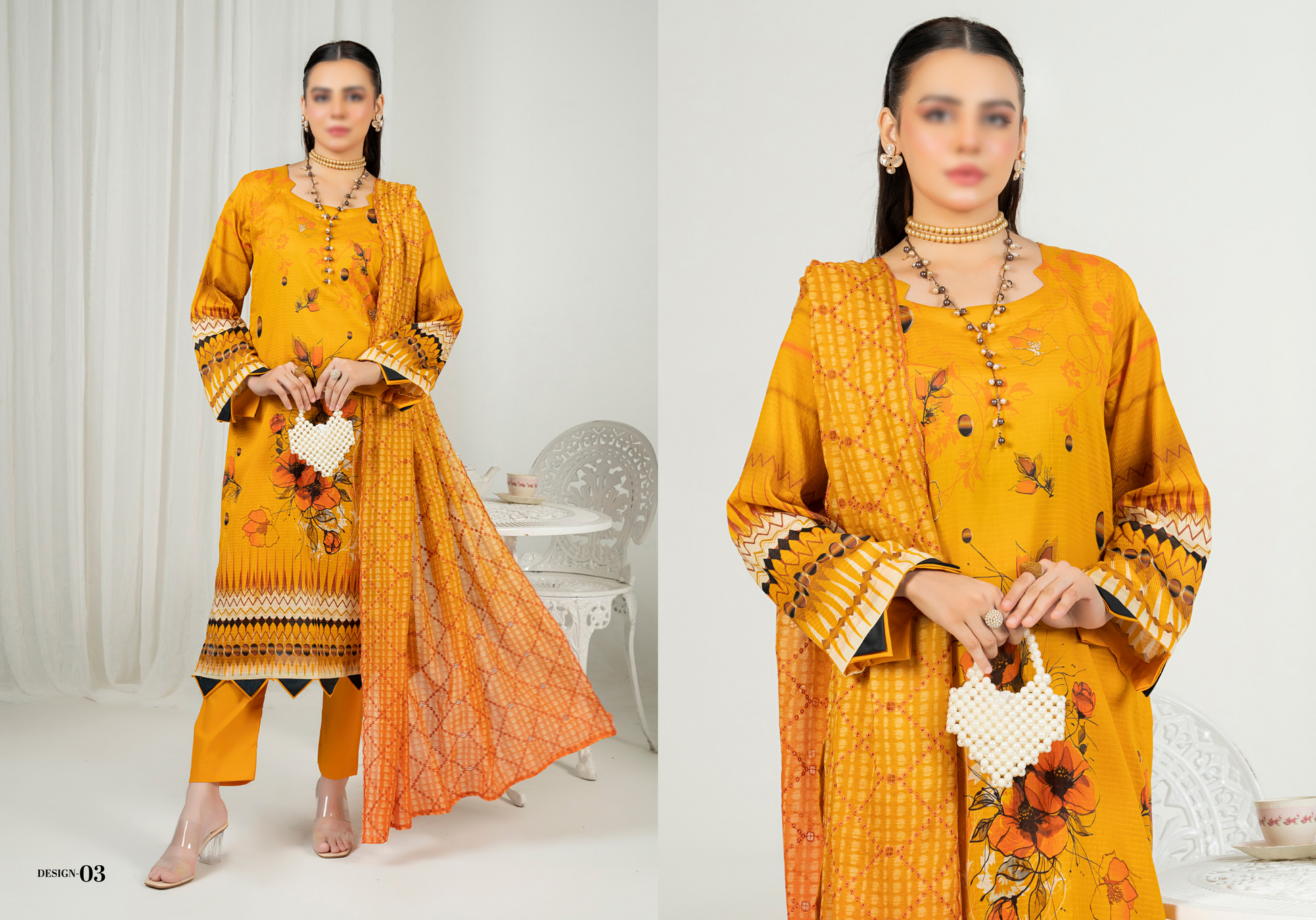 EMBELLISH | Exclusive Digital Print Lawn Shirt with Diamond Embroided Dupatta