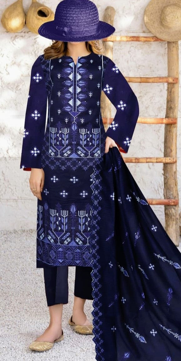Malhar Chapter 03 - Design 06 | 3 Piece Embroidered Suit by Usama Arts