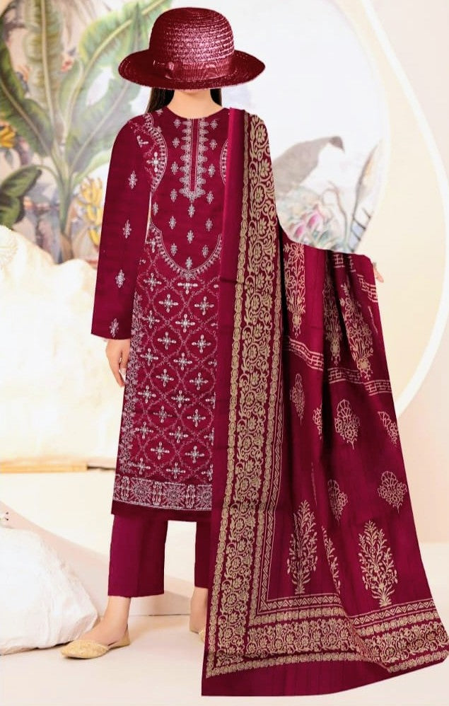 Malhar Chapter-02 | Design 03 | Char Dora Lawn Embroidered 3-Piece Suit