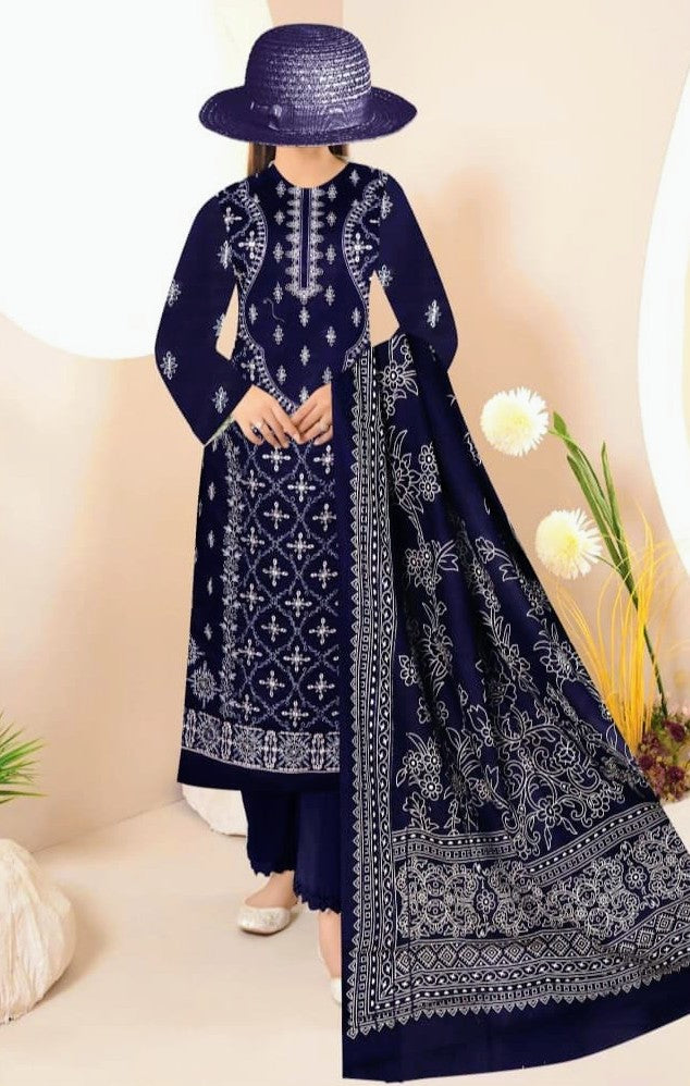 Malhar Chapter-02 | Design 02 | Char Dora Lawn Embroidered 3-Piece Suit