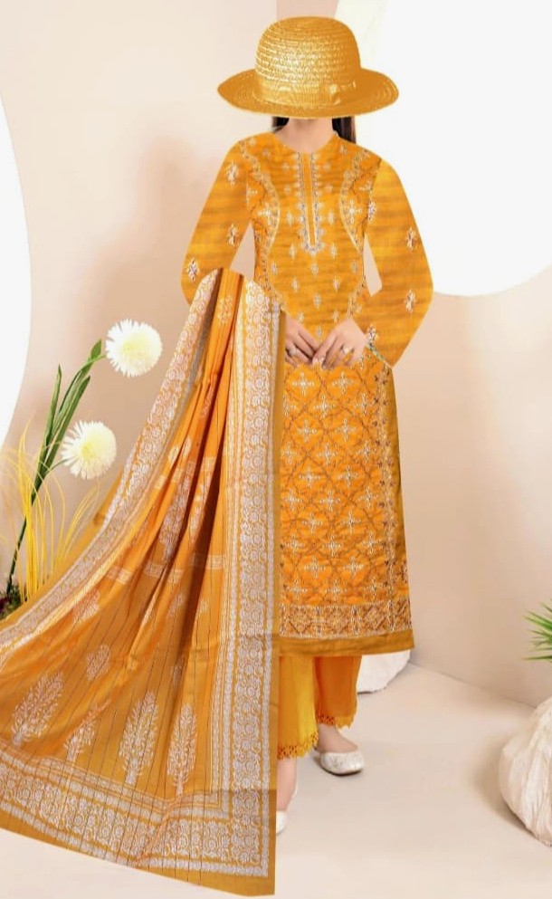 Malhar Chapter-02 | Design 09 | Char Dora Lawn Embroidered 3-Piece Suit