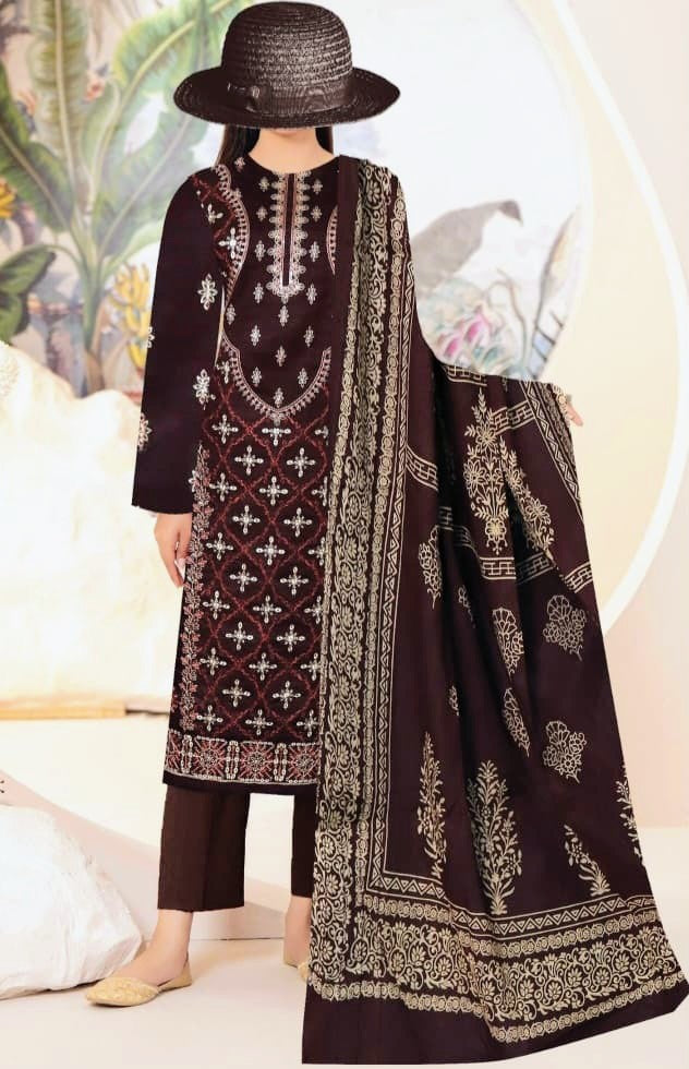 Malhar Chapter-02 | Design 04 | Char Dora Lawn Embroidered 3-Piece Suit