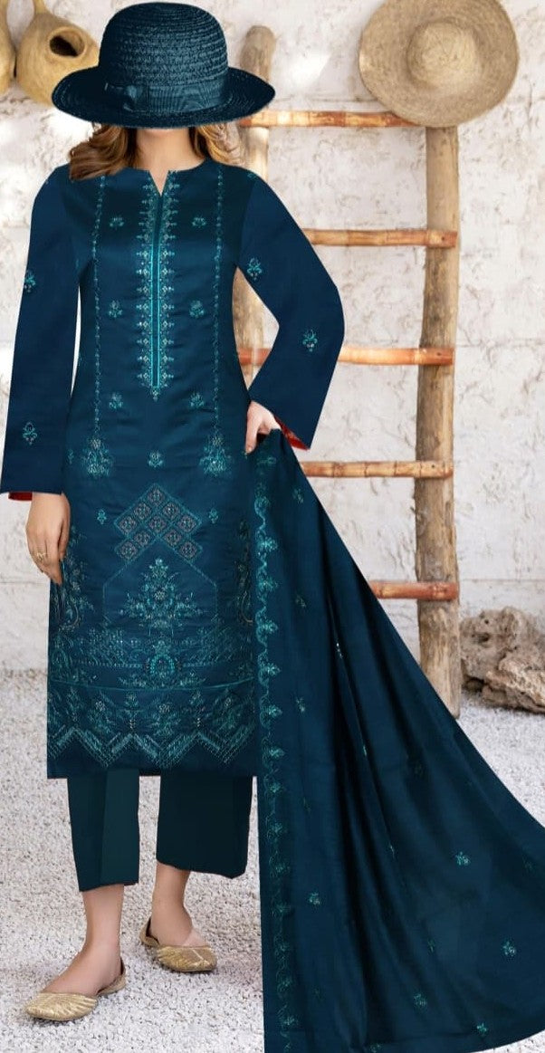 Malhar Chapter 03 - Design 01 | 3 Piece Embroidered Suit by Usama Arts