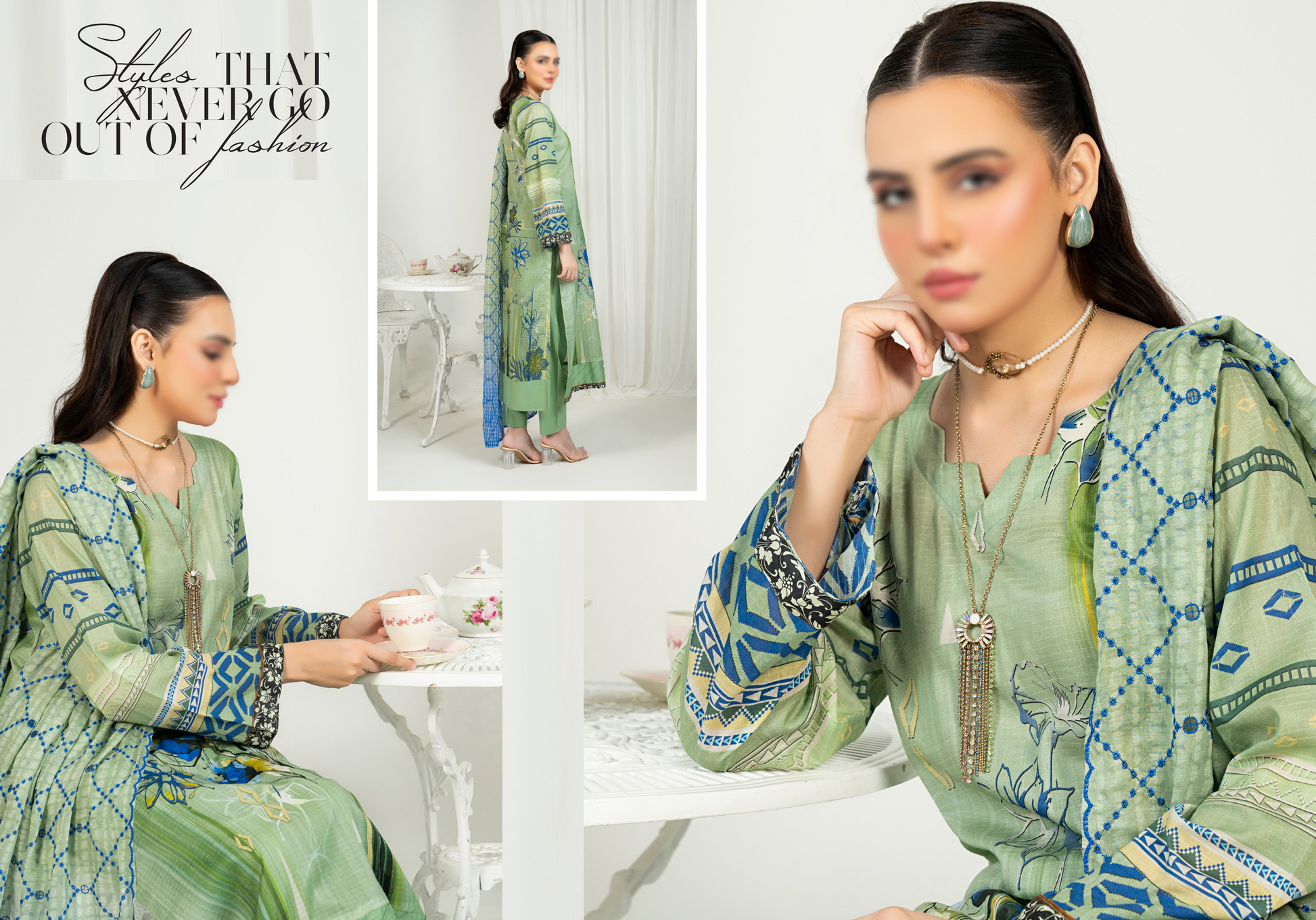 EMBELLISH | Exclusive Digital Print Lawn Shirt with Diamond Embroided Dupatta