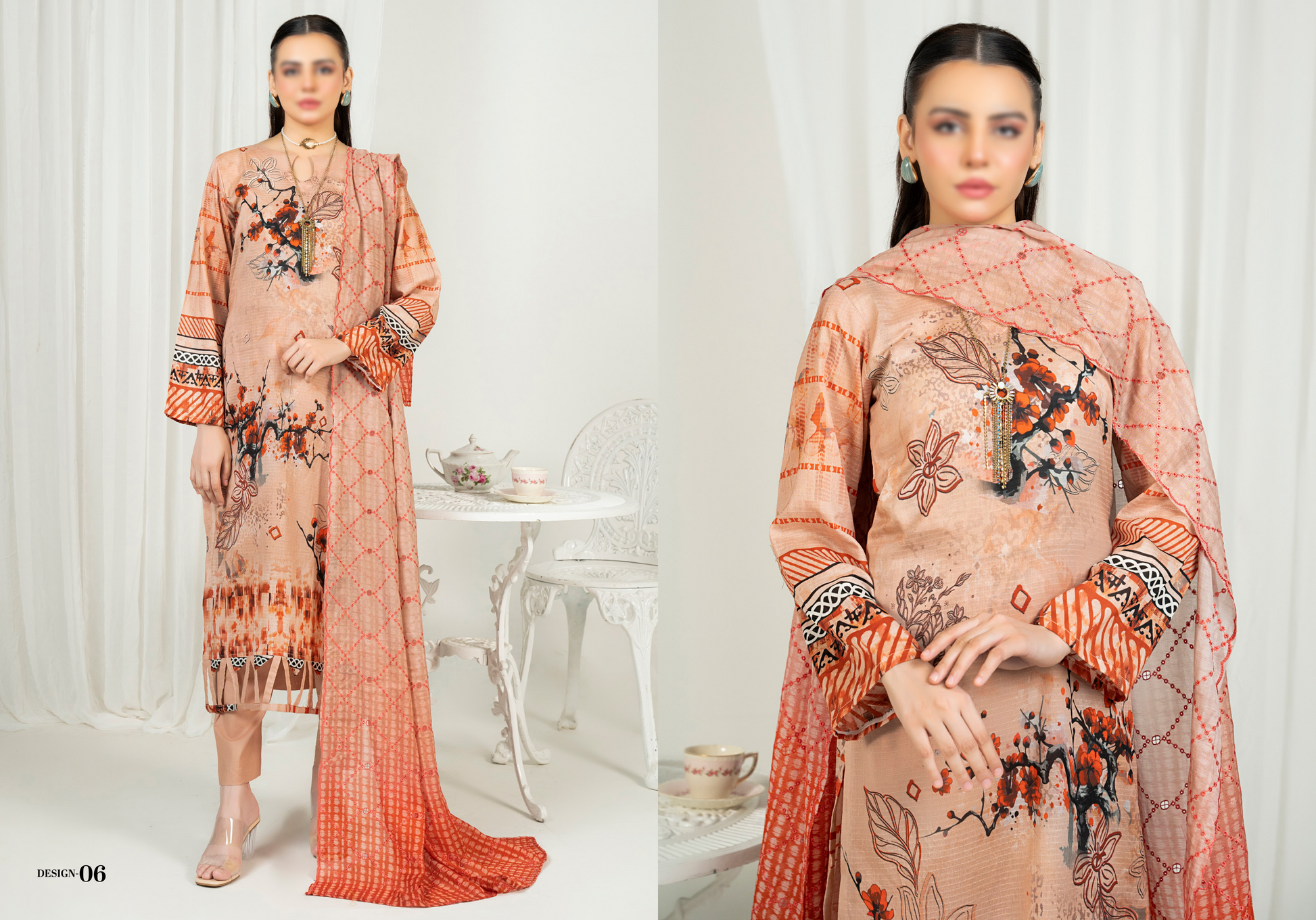 EMBELLISH | Exclusive Digital Print Lawn Shirt with Diamond Embroided Dupatta