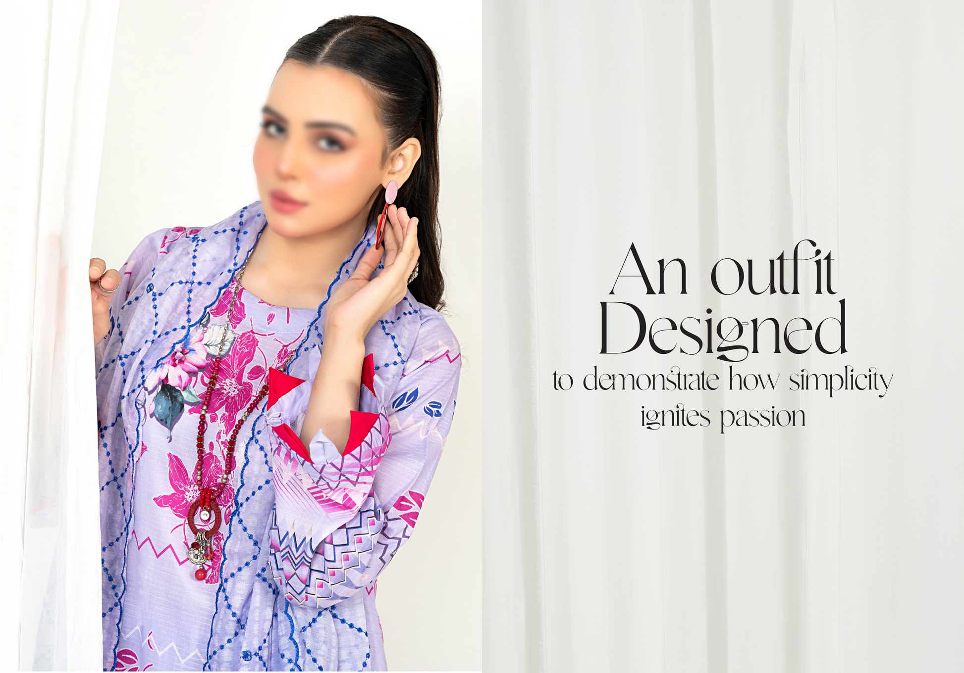 EMBELLISH | Exclusive Digital Print Lawn Shirt with Diamond Embroided Dupatta