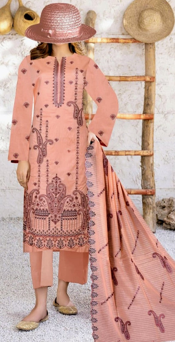 Malhar Chapter 03 - Design 02 | 3 Piece Embroidered Suit by Usama Arts