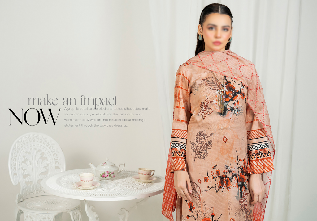 EMBELLISH | Exclusive Digital Print Lawn Shirt with Diamond Embroided Dupatta