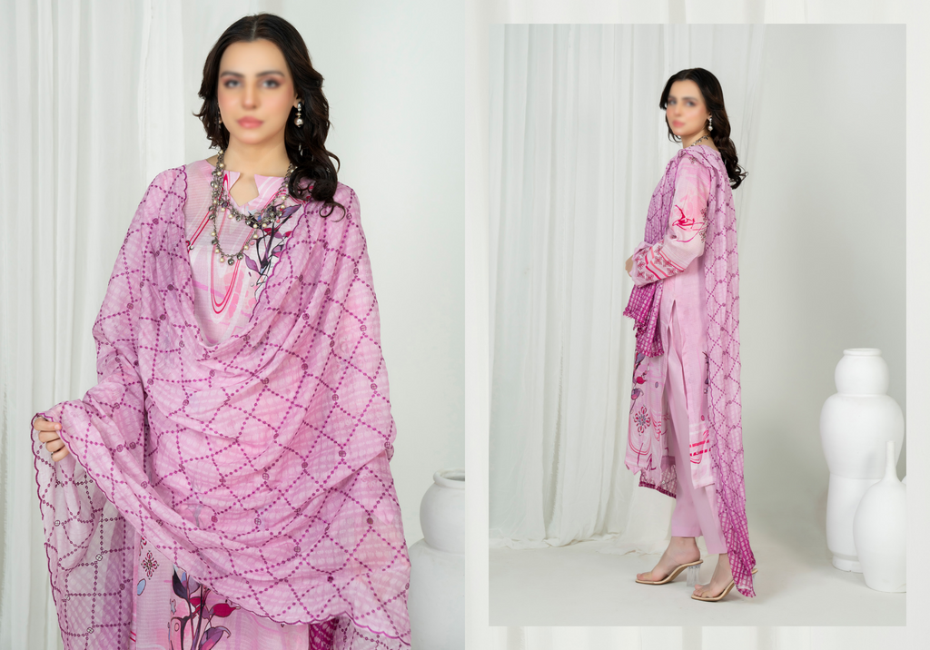 EMBELLISH | Exclusive Digital Print Lawn Shirt with Diamond Embroided Dupatta
