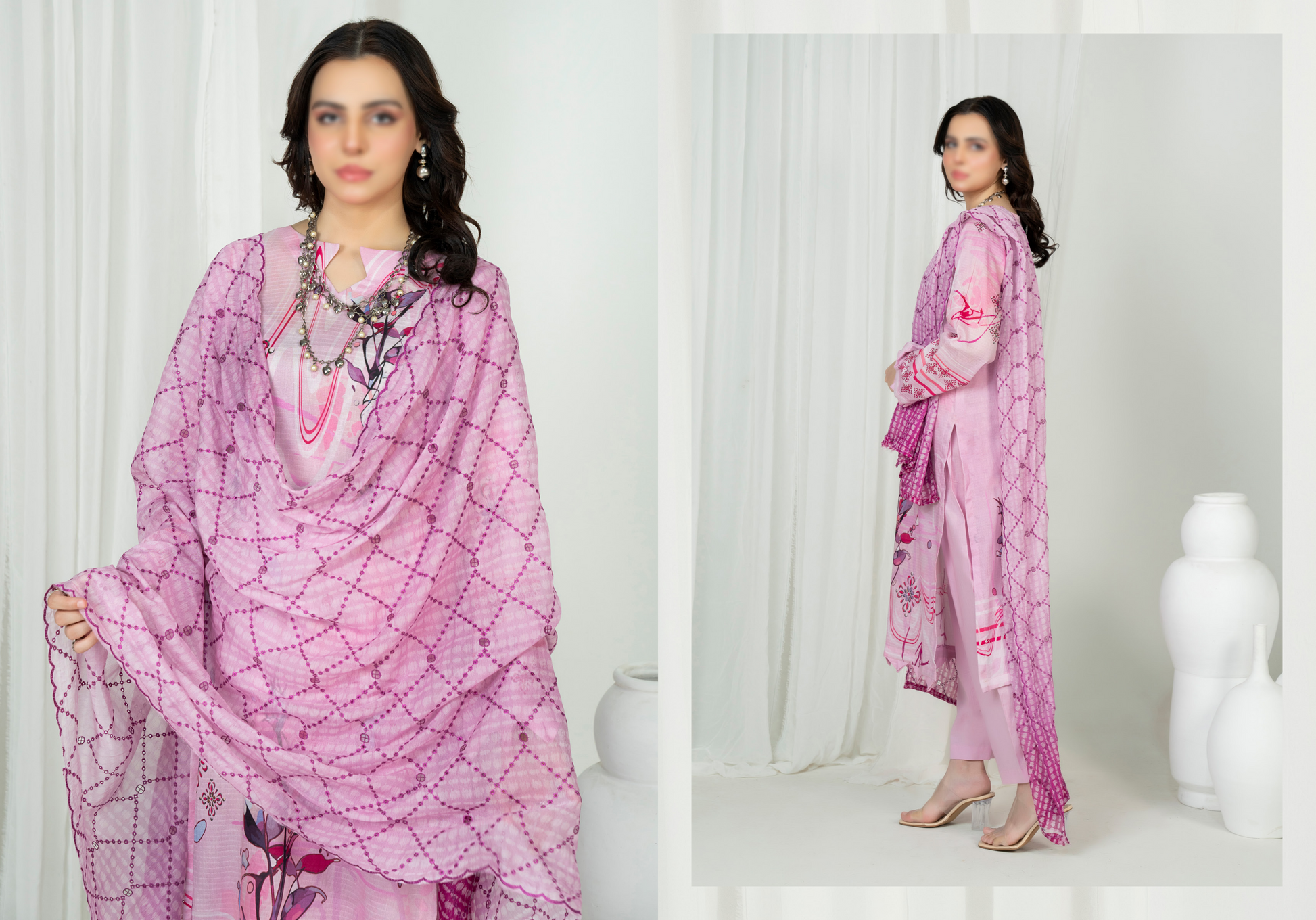 EMBELLISH | Exclusive Digital Print Lawn Shirt with Diamond Embroided Dupatta